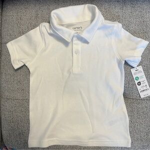 Carters White Polo Shirt Classic White 18 months